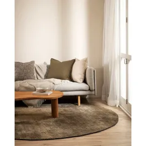 Anchorage Floor Round Rug - Gravel  (Jute/Bamboo Silk)