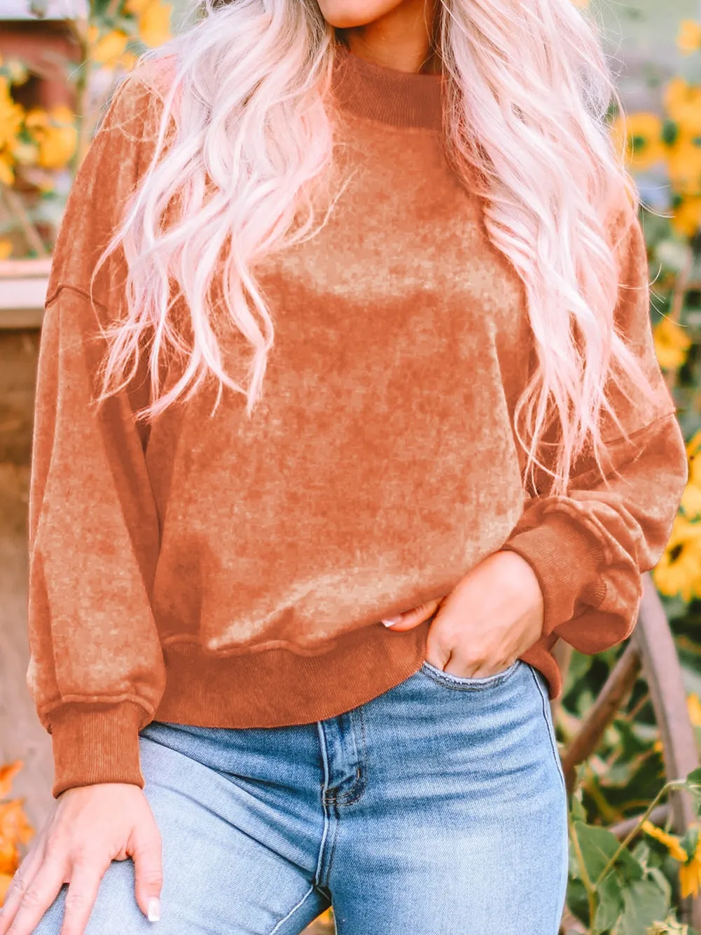 Bohemian Style Burnt Orange Top