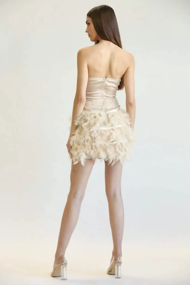 Glamorous Corset-Inspired Satin Evening Gown